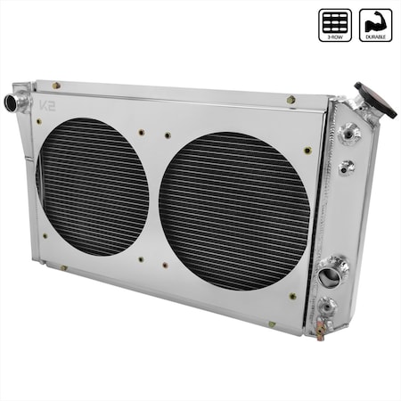 Spec-D Tuning BLAZER V8 CONVERSION 84-90 CORVETTE SMALL BLOCK  V8 3 ROW RADIATOR RAD3F-S1082V8